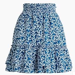 JCrew Factory Ruffled Smocked-Waist Skirt Size Small NWT